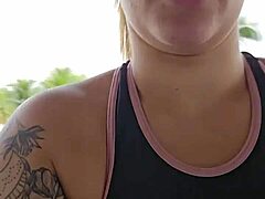 Exhibitionist Flashes Ass On Balcony