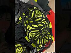 Hot Latina Tries On Sexy Outfits In Public Fitting Room