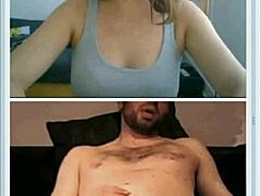 Cute brunette helps stranger with dare on webcam at webcamshub com