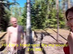 Redhead Angie Elif's ass gets destroyed in public outdoors