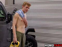 Young Twink Stepson Fucks Hunk Ex In Car For Bareback Rimjob Revenge On Stepdad