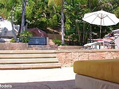 i give neela sky a huge cock pov blowjob and cum facial