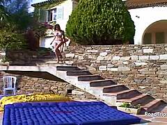 Five British chicks get naughty on holiday with intense rimjob