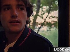 Fit blonde milf chases young college cock