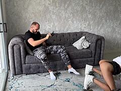 Skinny Latina Teen's First Rimjob and Sex with Photographer Backstage!