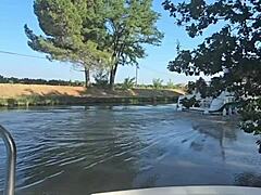 We Fuck in a Boat in the Middle of Nature with Cumshot and Rimjob