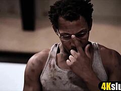 Chloe cherry blindfolded with big black cock