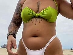 Young African Flashes Pussy to Cheese Seller on Beach