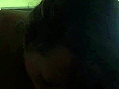 During lunchtime, she gives an amateur blowjob to her colleague