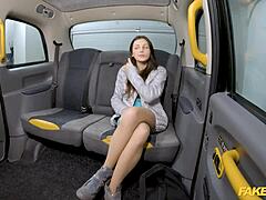Shy Brunette in Leggings Gets Pussy Stretched by Monster Cock in Fake Taxi Fuck