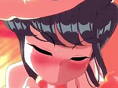 Komi San Blows Big Cock With Huge Tits