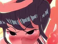 Komi San Blows Big Cock With Huge Tits