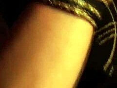 lovely brunette dances gracefully