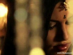 lovely brunette dances gracefully