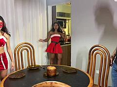 Sex at Christmas Dinner Among Friends