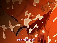 How does she manipulate with big tits?