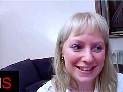 blonde milf ass fucked, cum on belly