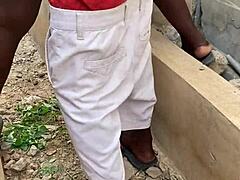 he bent me over and gave me a hot short fuck with his big black cock outdoors