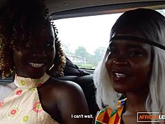 real ebony lesbians eat pussy and finger until squirting