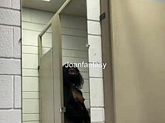 Joanfantasy masturbates wildly in the washroom with toys and dildo!