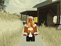 84 roblox porn, wet deepthroat blowjob on blonde tits, ebony ass in missionary cum.