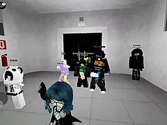 Dan�ando With Naughty Novinhas In Roblox Party Hall!