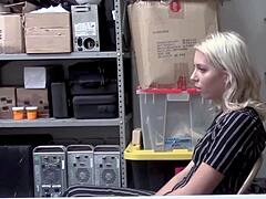 Chanel grey was caught shoplifting in this full movie with petite police uniform and hidden cam storyline.