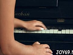 Pink teen experiences toy play.