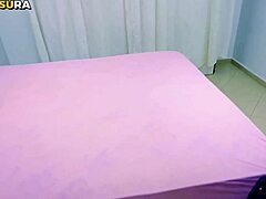 Skinny blonde teen with small tits and short hair rides huge monster cock. Hisak arrombou breaks her tight pussy in front of cuckold while giving facial cumshot.