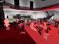 Dan�ando With Naughty Novinhas In Roblox Party Hall!