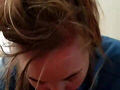 blonde sucks hung stud till he explodes