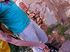 Slutty brunette babe, you up for outdoor POV fucking in your tight asshole?