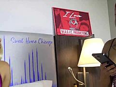 Ebony lesbians go into sniper mode for intense pussy licking session