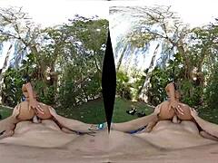 Milfvr features jewels jade with big ass and big tits in hardcore outdoor pov sex