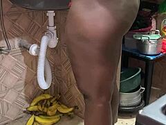 Ebony milf joins amateur swingers group with big cock action in homemade setup. Black wife explores intense encounters during the family gathering.