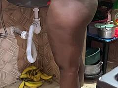 Ebony milf joins amateur swingers group with big cock action in homemade setup. Black wife explores intense encounters during the family gathering.