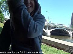 Are you ready for this hot college student flashing naked in downtown Cedar Rapids, Iowa?