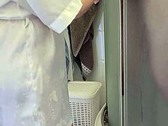 hey, stepmom gave her stepson a handjob until he came hard