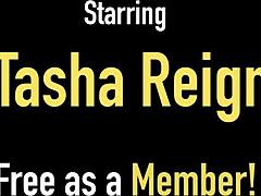 Oh, the Intense Rush When Seductive Tasha Reign Uses Dildo After Teasing Striptease