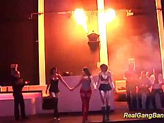 German teens bang hard in wild gangbang orgy