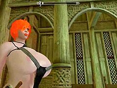 big booty redhead explores skyrim world