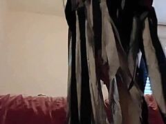 I-i'm bound at feet of mistress kantalis in gladiatrice outfit for bdsm spanking and humiliation