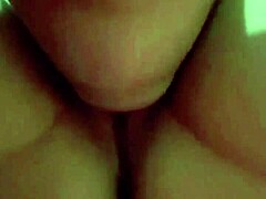 Deepthroat blowjob on cute neighbor wife's big ass memek tembem