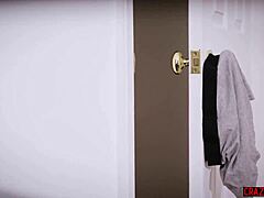 Man, this creepy voyeur caught a petite teen girlfriend raw dogging her black friend's massive cock hard