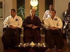 gianna lynn offers thoughtful pleasure and care to a dedicated samurai in a calm setting