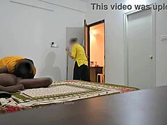 Whoa, this Indian couple gets wild with missionary fucking right in front of their shocked maid Jamila 😏