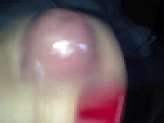 Red nail hand cum