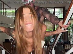 hot babe takes rough big dick pounding with multiple orgasms