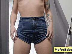 Petite Mature Thalia Rhea Gets Pink Bald Pussy Fingered and Sucks Huge Dick from Charles Dera 😏🍆