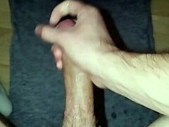 young guy starts homemade solo session with intense massage leading to huge orgasm and cum explosion.